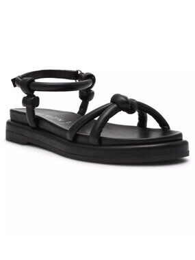 New Anne Klein Elisabeth Ankle Strap Footbed Flat Sandals Size 6.5